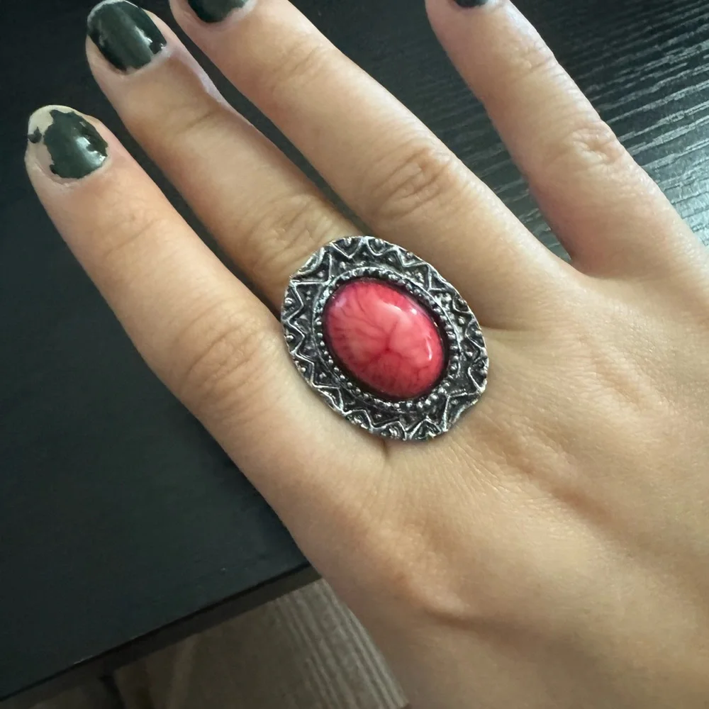 FREE WITH PURCHASE Pink Chunky Ring